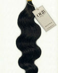 Jet Black Bodywave Flat Tips