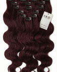 Burgundy Clip Ins Bodywave