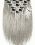 White Clip Ins Straight