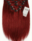 Red Clip Ins Straight