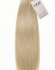 Bundle of long platinum blonde hair extensions