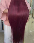 Burgundy Bangs