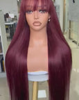 Burgundy Bangs