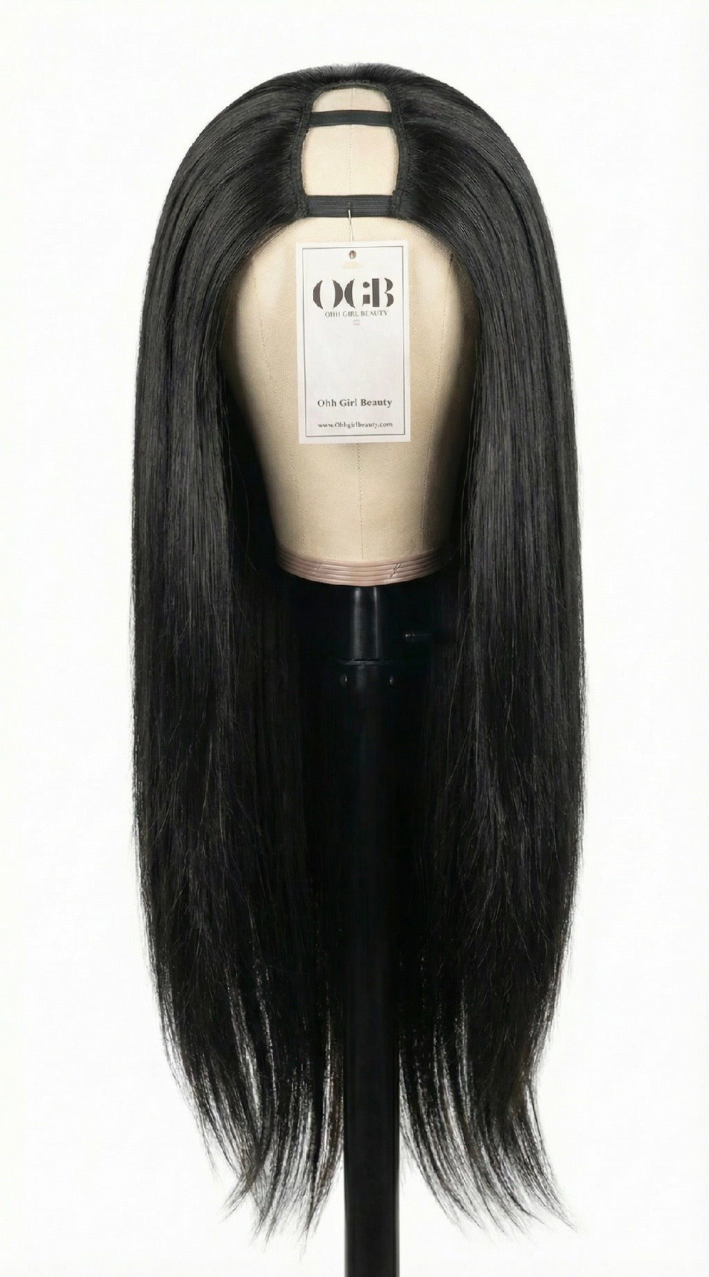 1B Straight U-Part Wig