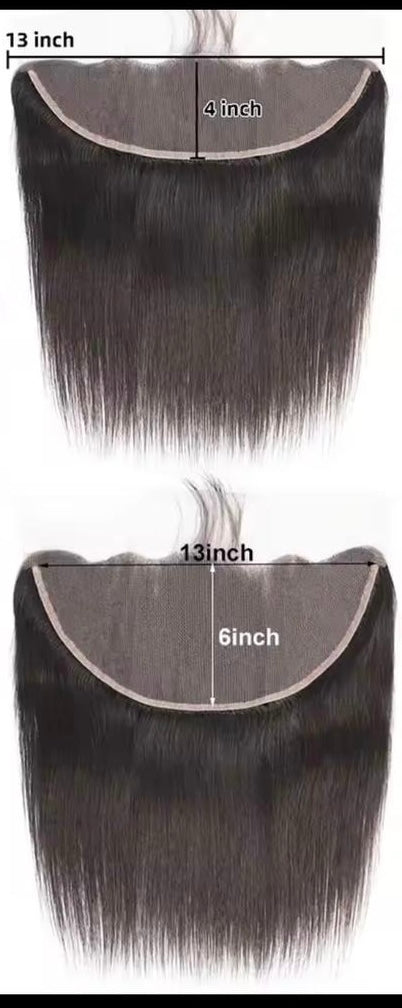 Black straight human hair lace frontals 