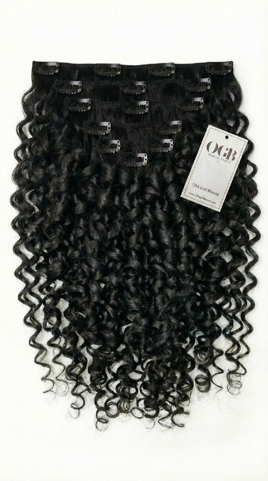 Jet Black Figi-Curly Clip Ins