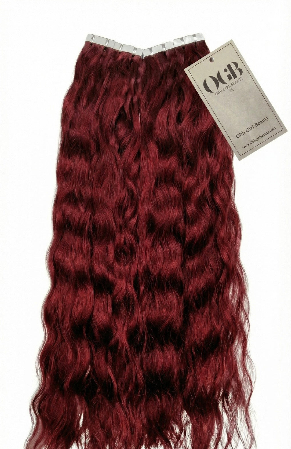 Red Natural Waves Tape-Ins
