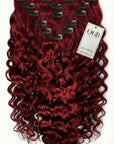 Red Clip Ins Burmese Curly