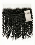 Jet Black Burmese Curly Frontal