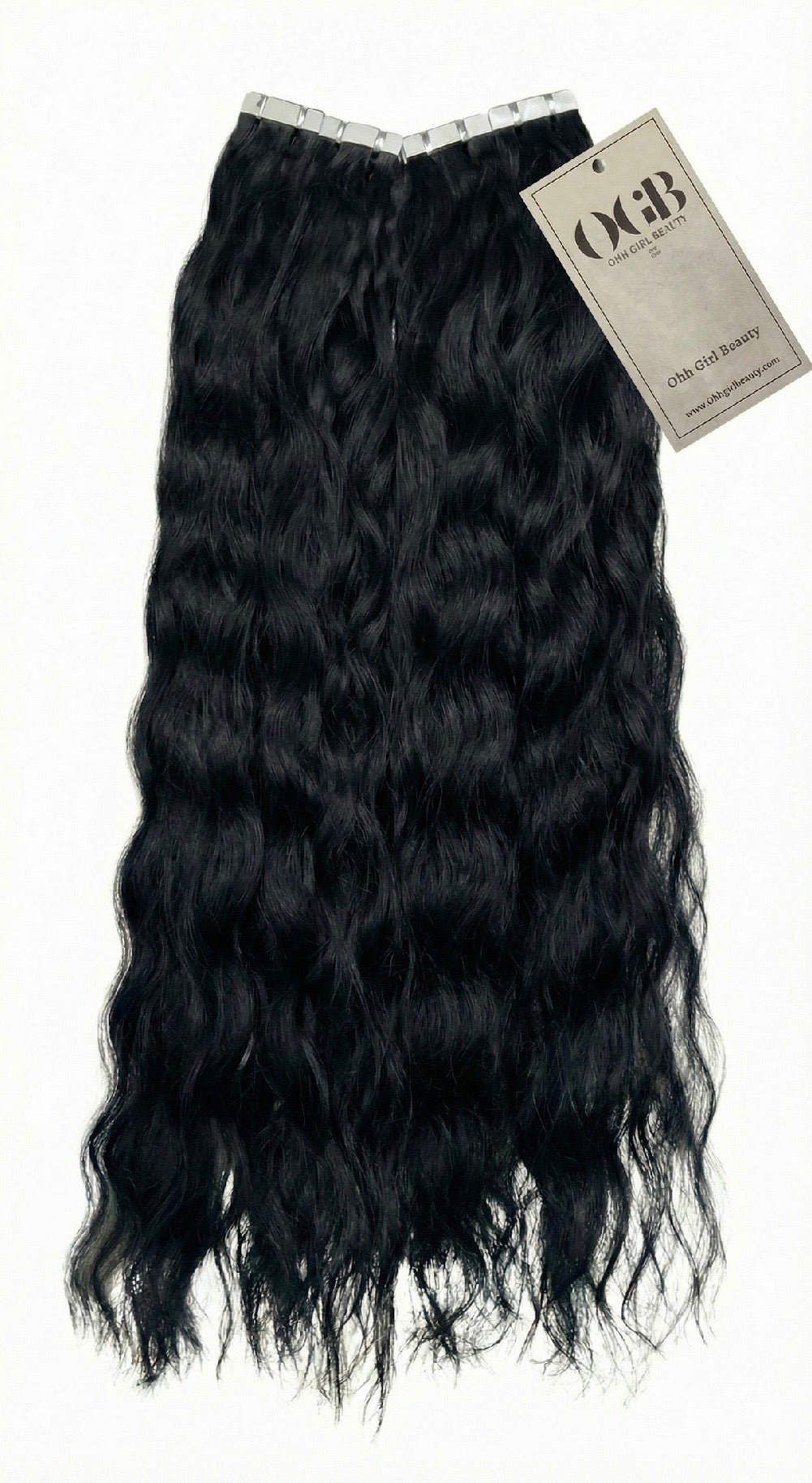 Jet Black Natural Waves Tape-Ins