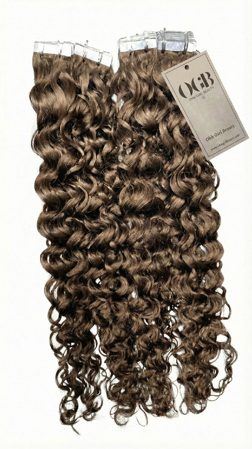M#8/60 Burmese Curly Tape-Ins
