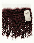 Burgundy Burmese Curly Frontal