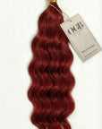 Fire Red Natural-wave Flat Tips