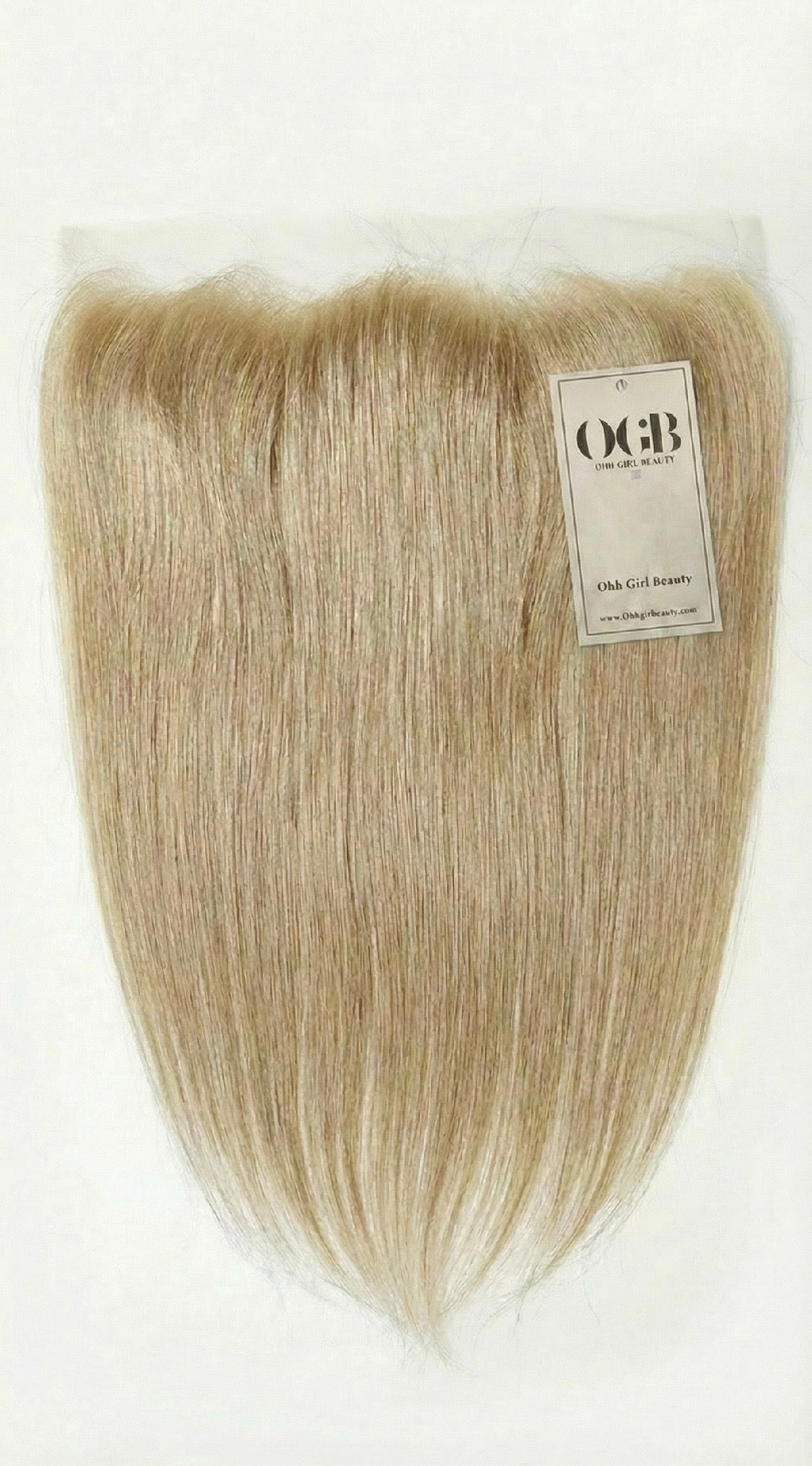 Ohh Girl Beauty (OGB) human hair clip-in extension in a rich blonde color
