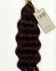 Burgundy Natural Waves Flat Tips