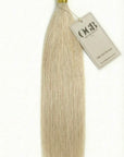 Bundle of platinum blonde OCB Ohh Girl Beauty nano ring hair extensions. 