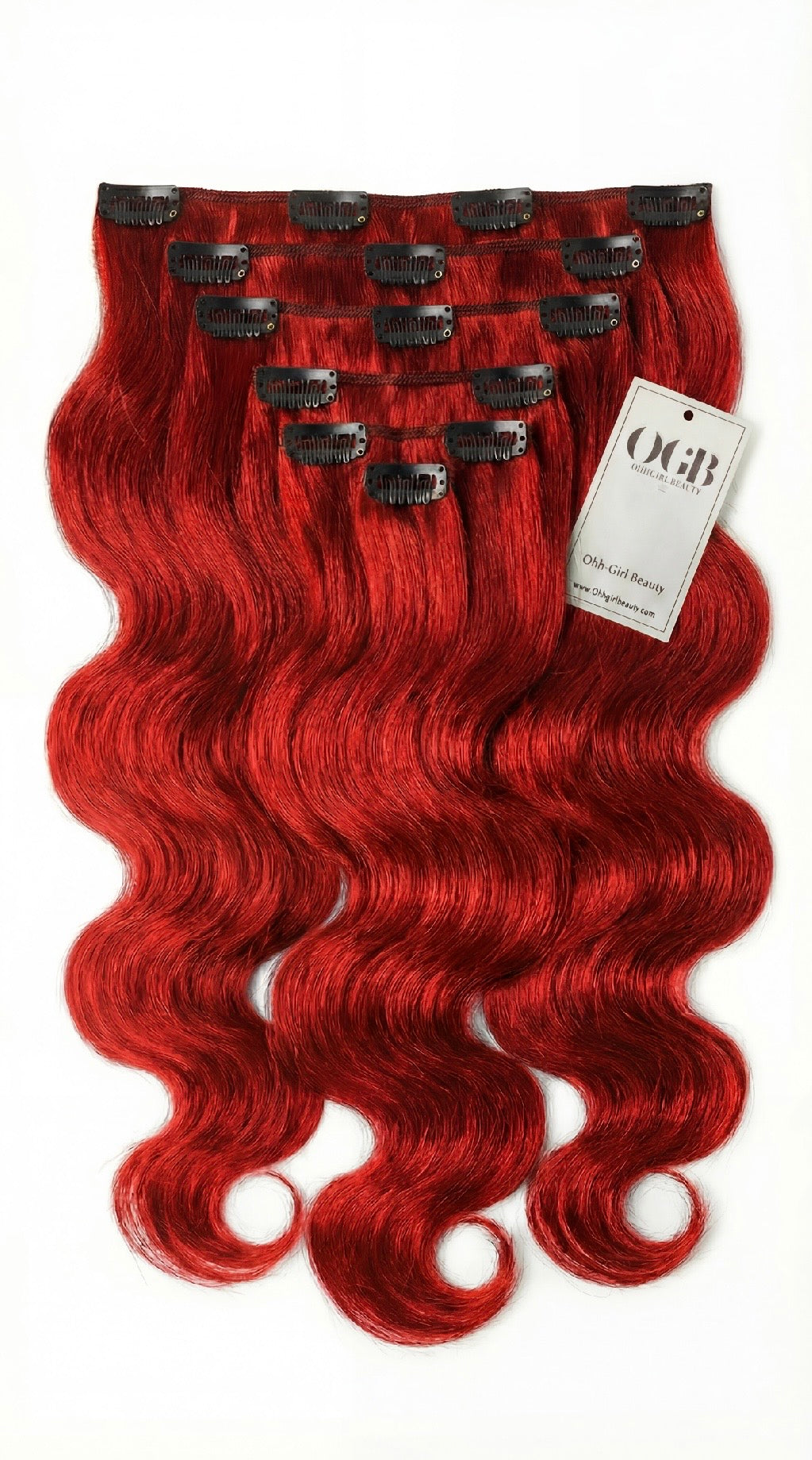 Fire Red Clip Ins Bodywave