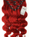 Fire Red Clip Ins Bodywave